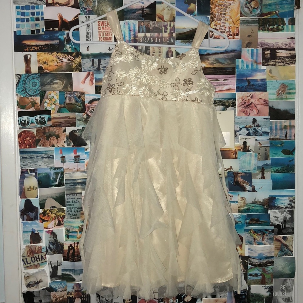 IVORY AND GOLD KIDS DRESS